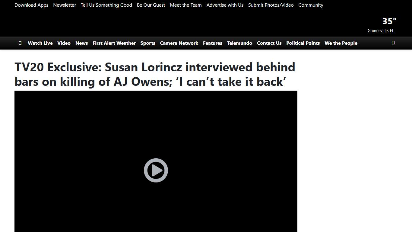 TV20 Exclusive: Susan Lorincz interviewed behind bars on killing of AJ Owens; ‘I can’t take it back’